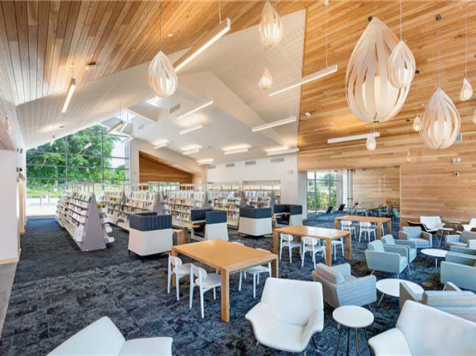 图书馆阅览室阅读区沙发椅