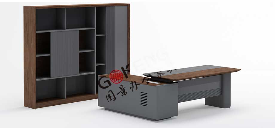 卡斯特系列实木办公桌+文件柜